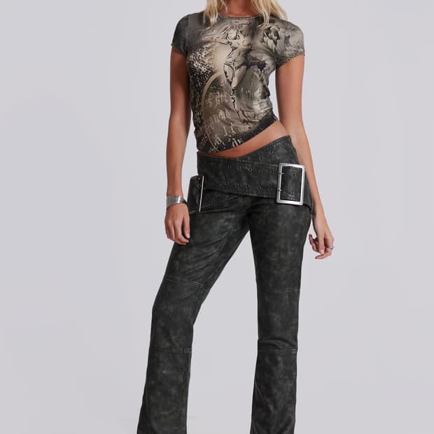 Jaded London 레더 부츠컷 jean 25