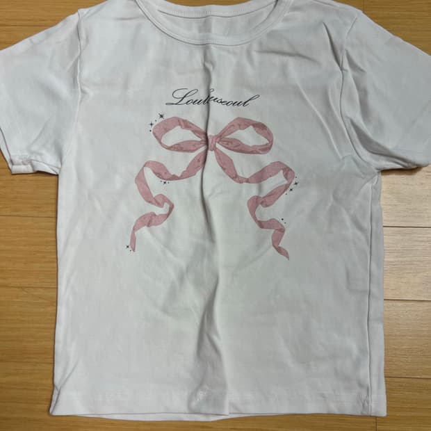 루루서울 리본 반팔 티셔츠