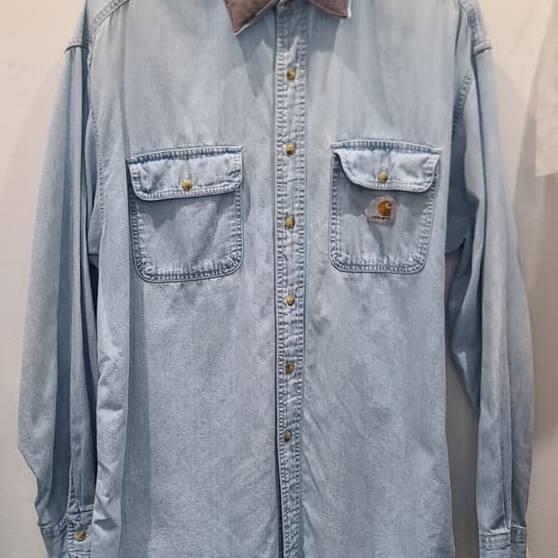 칼하트 데님 코듀로이 카라셔츠 