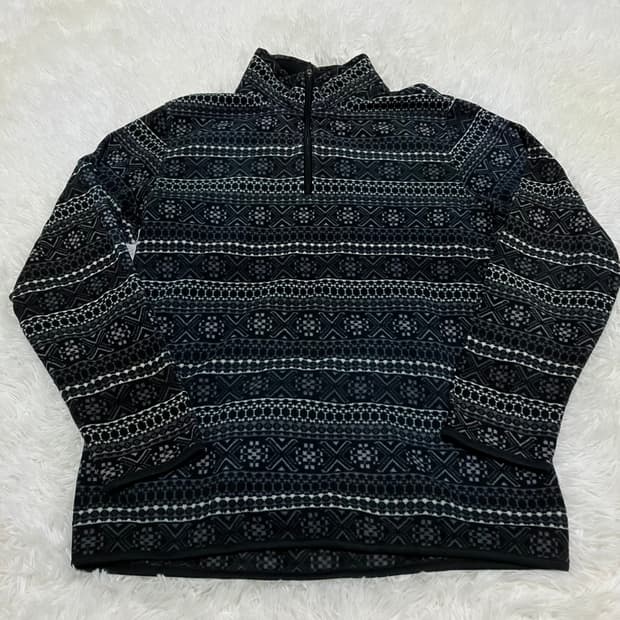 빈티지 네이비 노드 패턴 반집업 후리스 856 y2k 스트릿 모리 갸루 