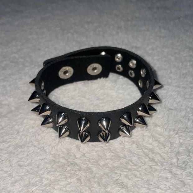 Punk stud leather bracelet 
