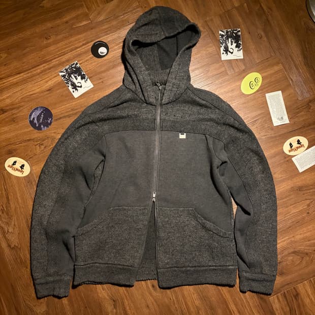 ARMANI EXCHANGE 아르마니 익스체인지 울 패널 투웨이 후드집업