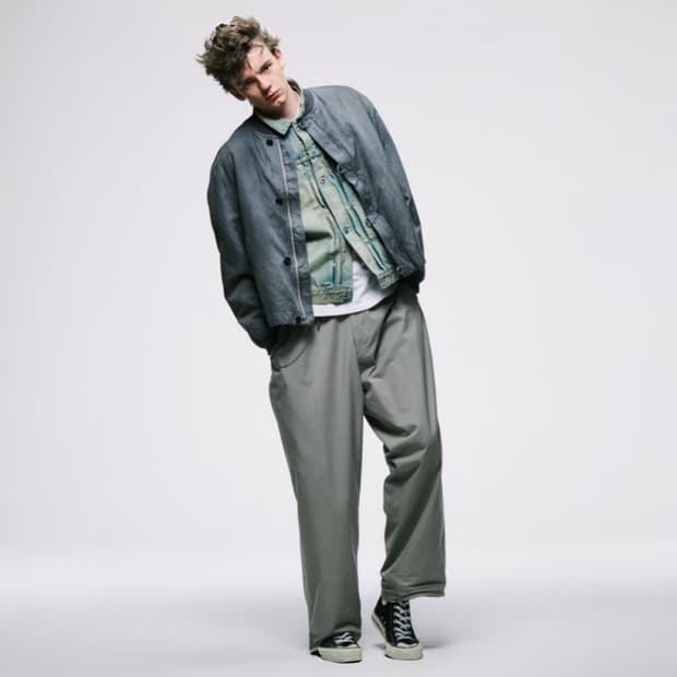 25aw Silk Cotton Chino Wide Trousers