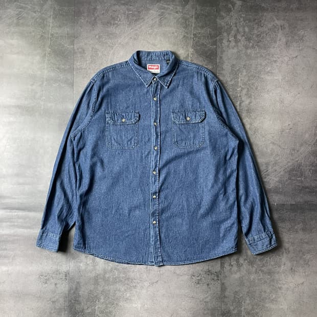 WRANGLER 랭글러 빈티지 데님 코튼셔츠 A00305