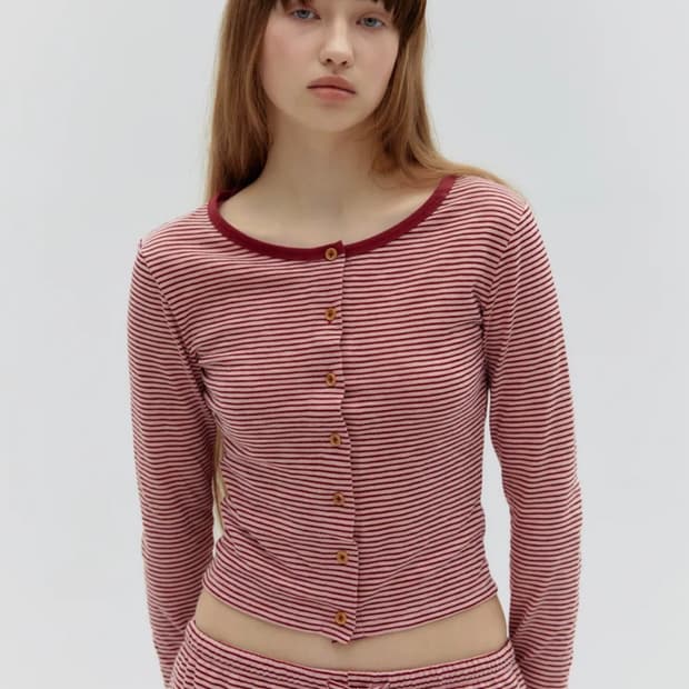 익스파이어드걸 멜라니 가디건 스트라이프 전소미착용