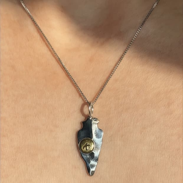 웨이브 쉐입 목걸이 실버925 남자목걸이