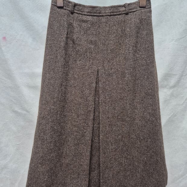 버버리 울 스커트