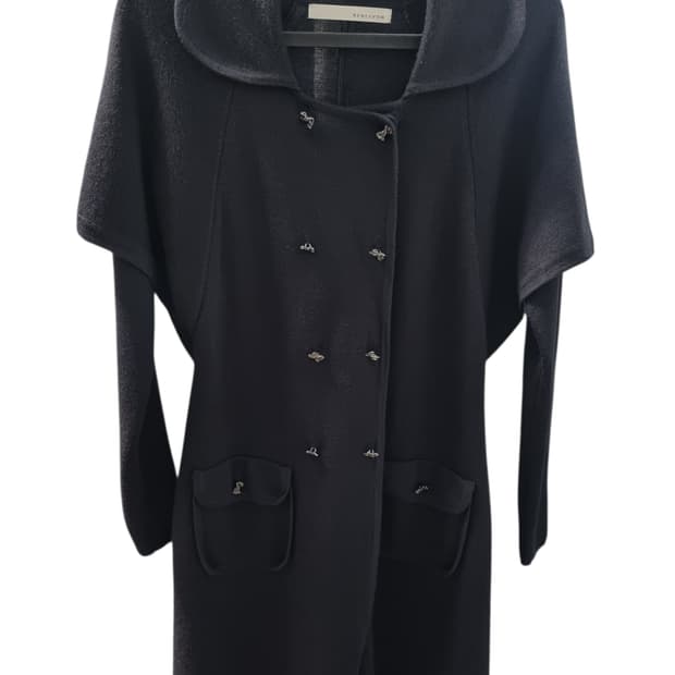 레니본 케이프 장식 울 가디건 90