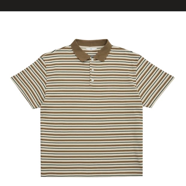 stu 스트라이프 카라 반팔티셔츠 L 사이즈
