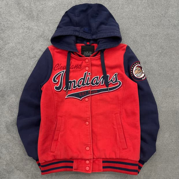 85 MLB 클리블랜드 후드 야구 점퍼 바시티자켓