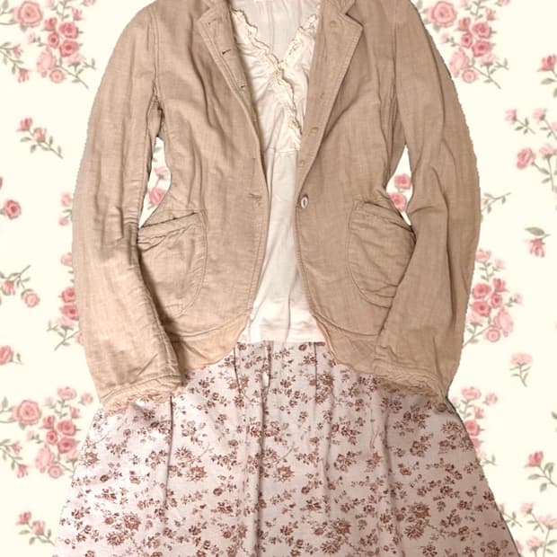 빈티지 모리걸 코디세트 플로럴