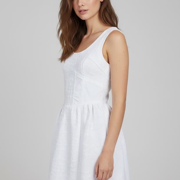 루이비통 화이트 원피스(38/44사이즈)