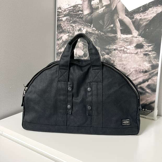 PORTER-TOTE BAG XL (Washed Stripe Black)