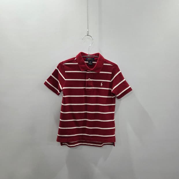 폴로랄프로렌 키즈 피케 스트라이프 카라티 4T