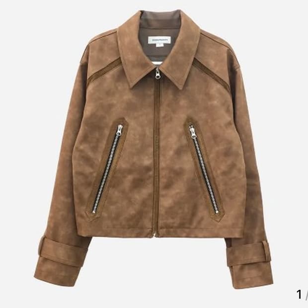 999휴머니티 에코크랙레더자켓 브라운