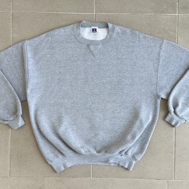 90s 빈티지 러셀 스웻셔츠 그레이 XXL USA