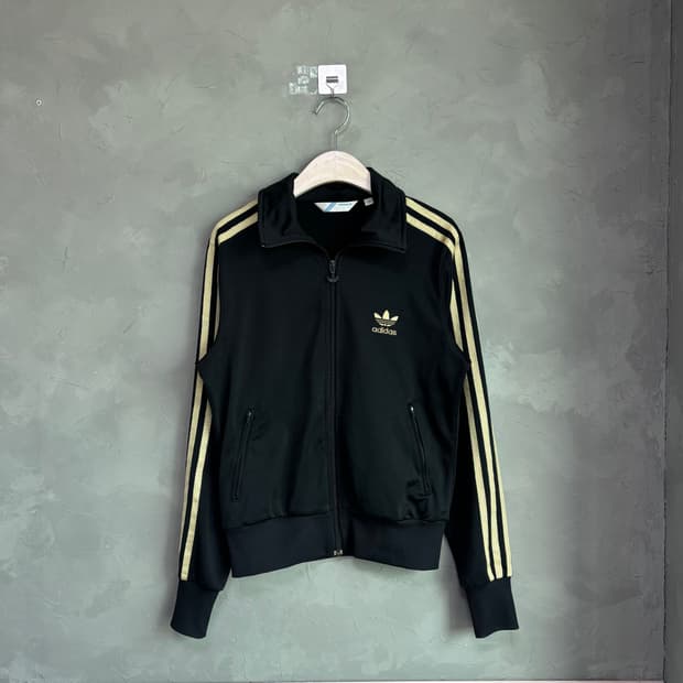 아디다스 파어이버드 백로고 져지 트랙탑 검골