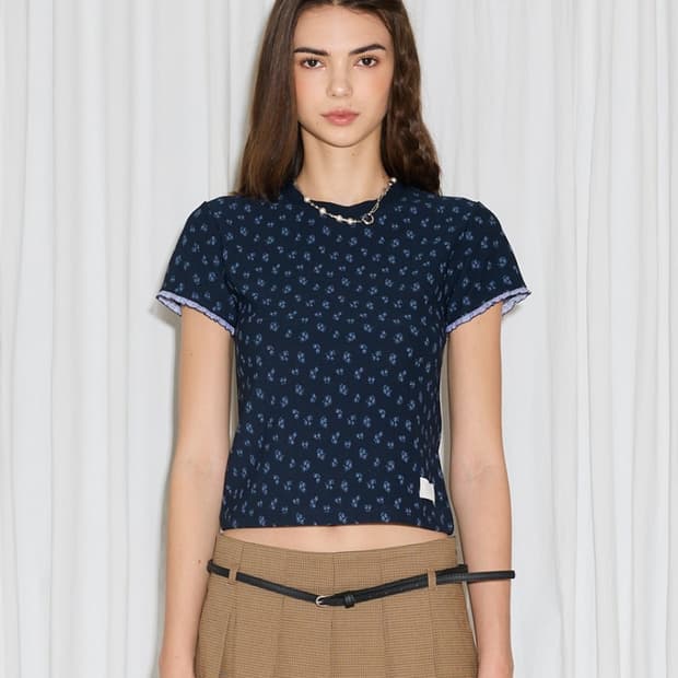 미착용) 라티젠 L19 FLOWER T-SHIRT(NAVY)