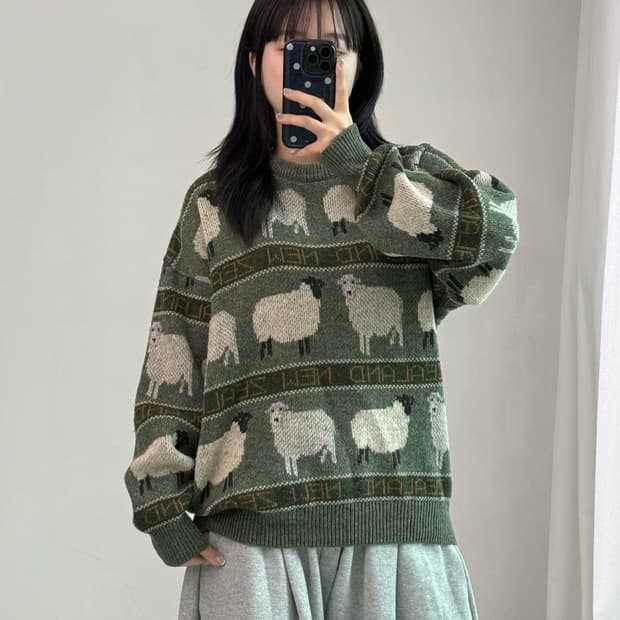 빈티지 뉴질랜드 양 니트