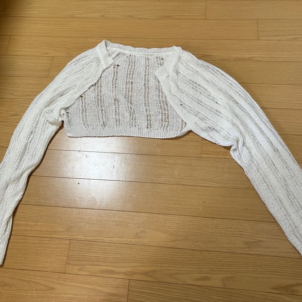 씨쓰루 볼레로 가디건 