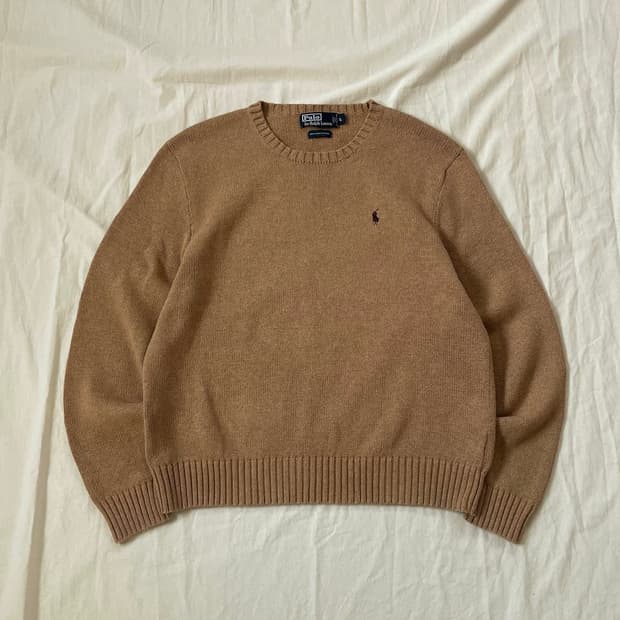폴로 랄프로렌 코튼 라운드넥 니트