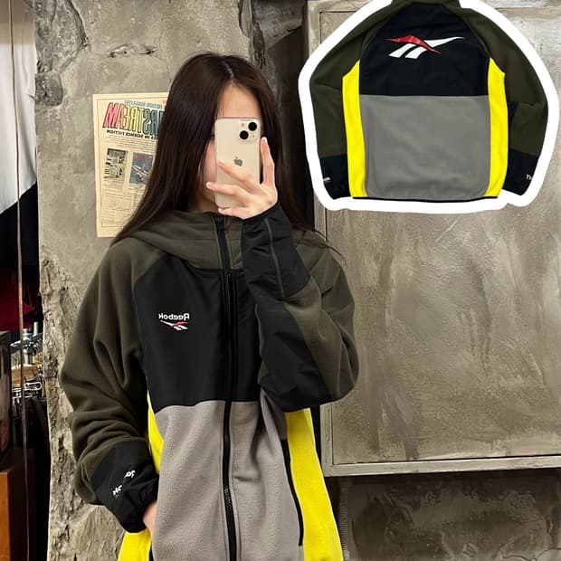 디스이즈네버뎃X리복 플리스 집업 M #csz591  