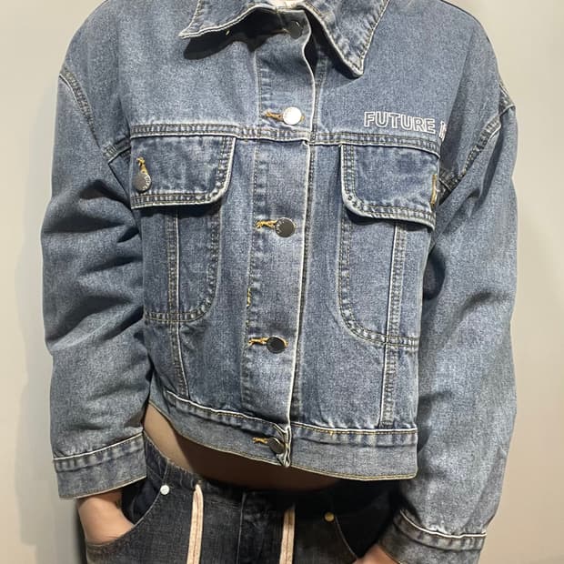 VANAKE 데님 크롭 자켓