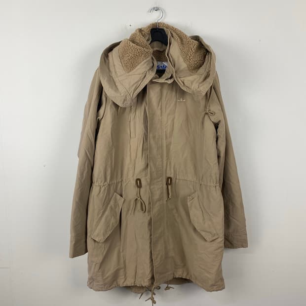 아디다스 양털 야상 파카 코트 자켓 L