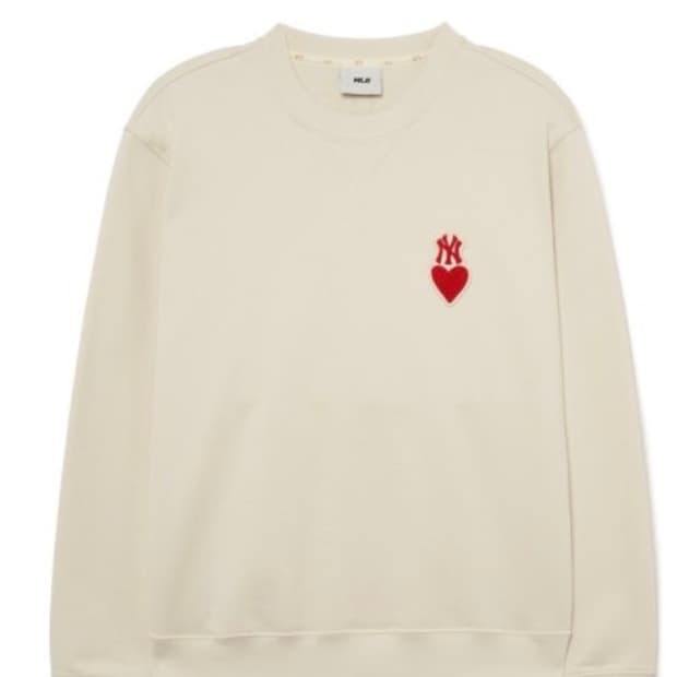 MLB 하트 오버핏 맨투맨