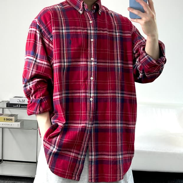 폴로 랄프로렌 체크 셔츠 L 