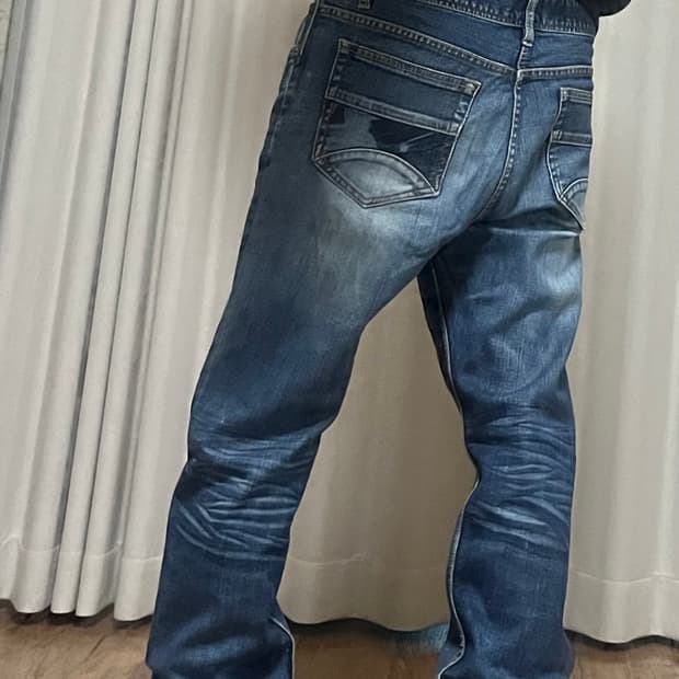 MLB 엠엘비 워싱 스트레이트 중청 데님 34