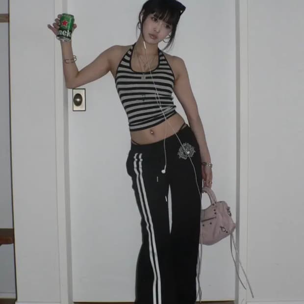 엔젤넘버555 엔젤릭 스웻 팬츠 angelic sweat pants 블랙