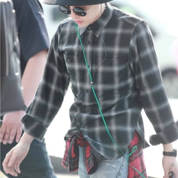 생로랑 14시즌 블루/블랙 타탄 체크 셔츠 남성 100~105사이즈