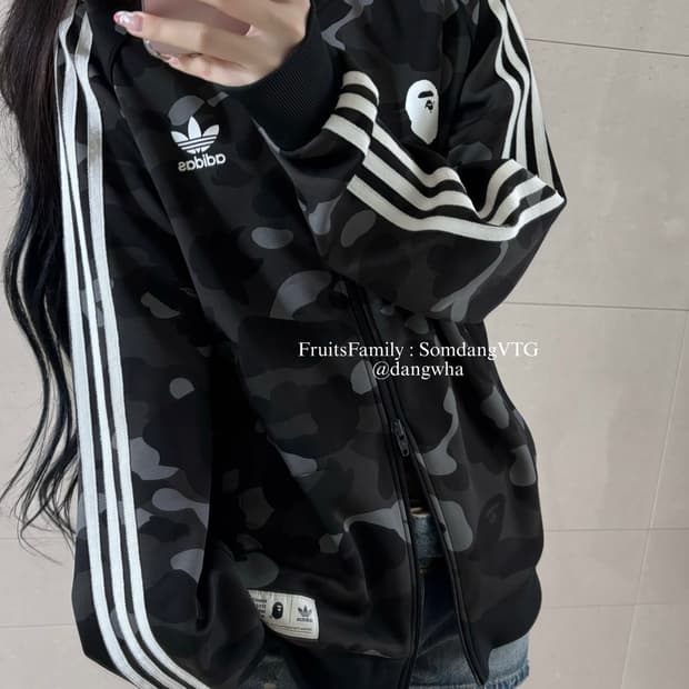 아디다스 X 베이프 콜라보 흑계 대장 져지