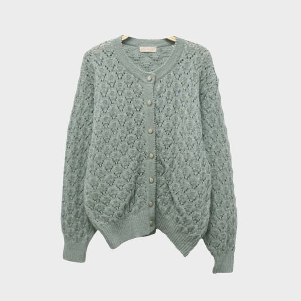 PIN POINT 울 혼방 펀칭 가디건 60314