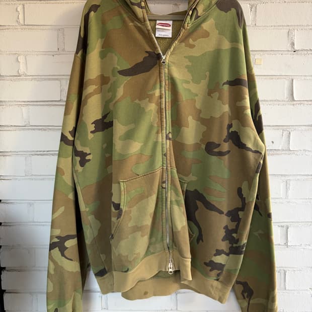 마스터피스 00s 풀집업 카모 후드집업
