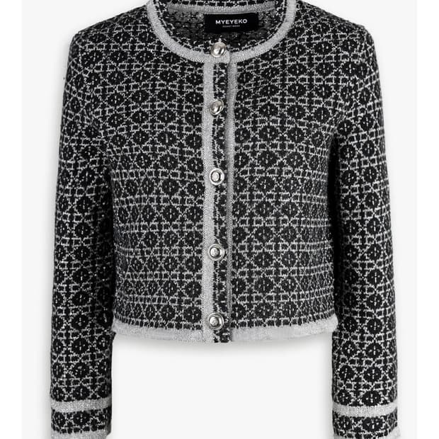 마이아이코 메탈릭 자카드 트위드
