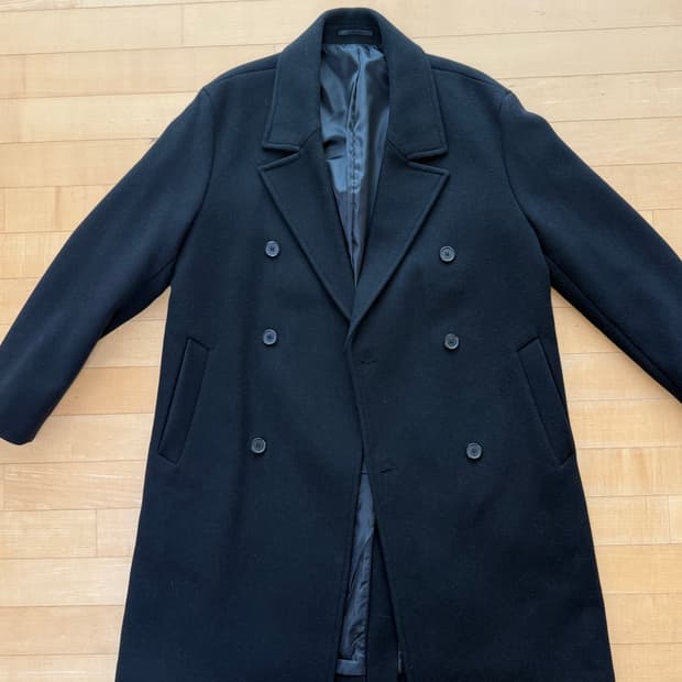 [L] 지오다노 더블코트 블랙
