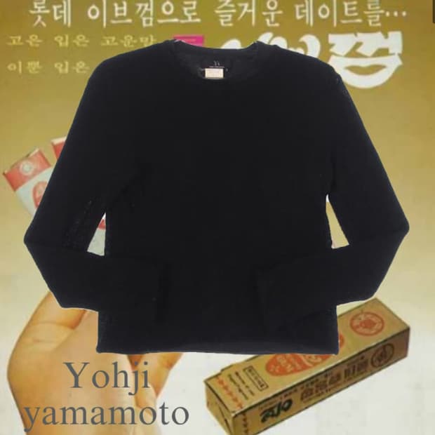 Yohji yamamoto layered roundneck knit