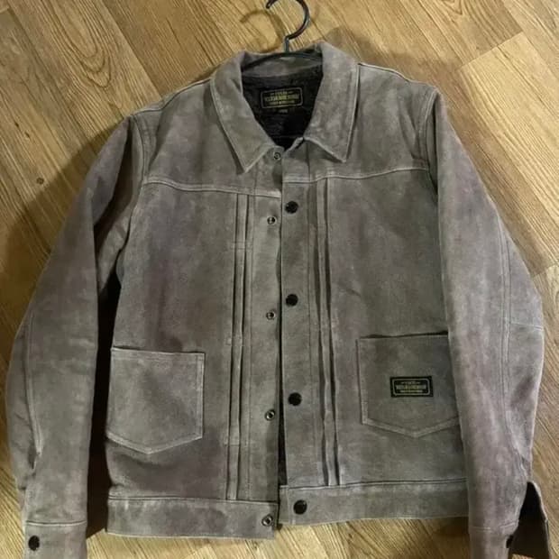 네이버후드 스톡맨 램스킨 스웨이드  자켓 L