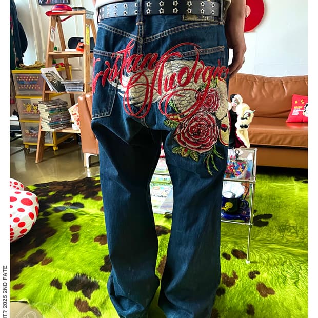 90s Christian Audigier Embroidery Denim