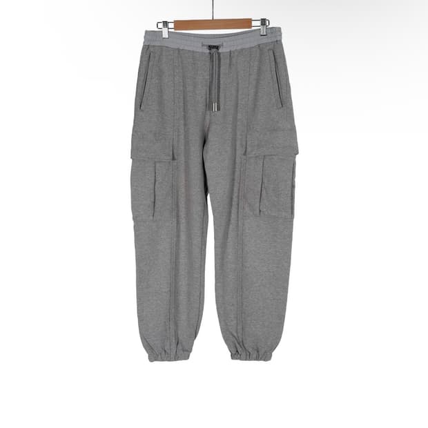 [48] 솔리드옴므 21fw 남성 카고 밴딩 조거 팬츠 그레이