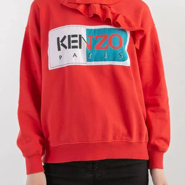 겐조 빈티지 프릴넥 스웻셔츠