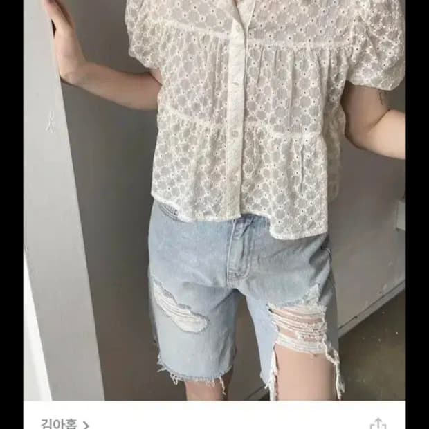 김아홉 블라우스 pin lace blouse(half)