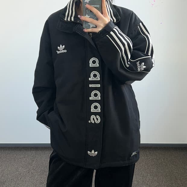 Adidas 아이다스 90s 빅파이어로고 누빔 점퍼