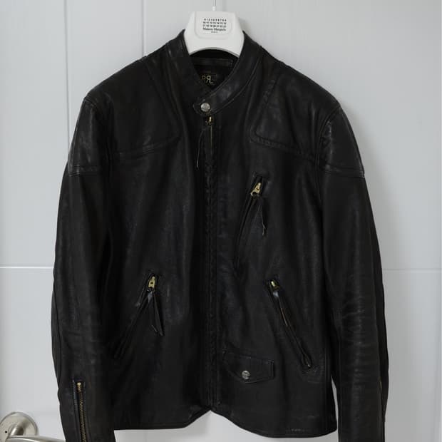 RRL 모토 레더자켓 M