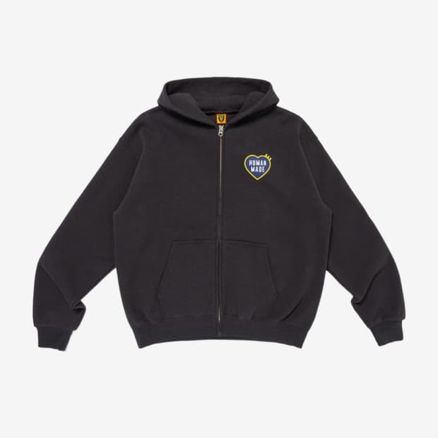 새상품) 휴먼메이드 정품 하트 후드 집업 블랙 S