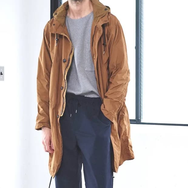 스틸바이핸드 카멜 나일롱 후드 코트 판매