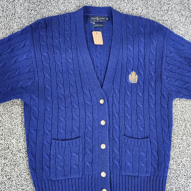 빈티지 폴로 랄프로렌 셰틀랜드 울 가디건