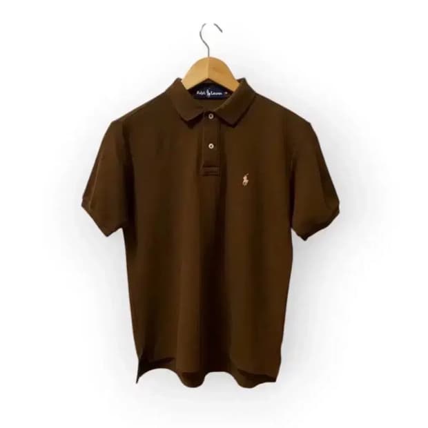 폴로 랄프로렌 브라운 살구색 포니 pk티 M
